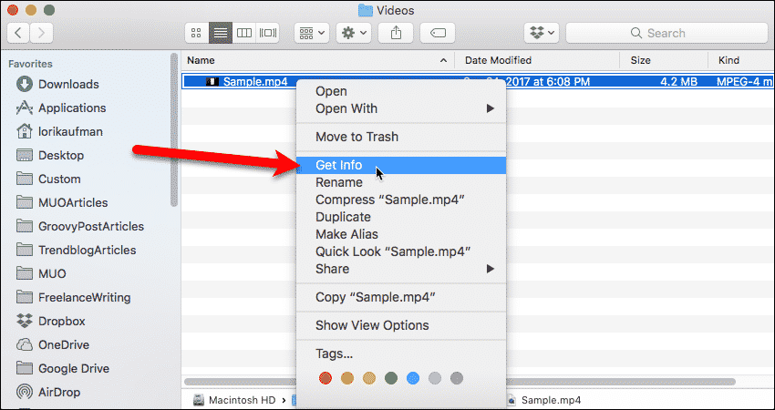 setup vlc as your default player for mp4 on mac